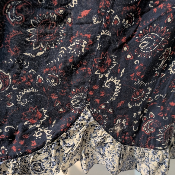 Floral Paisley Sleeveless Top Navy Size M - Picture 4 of 5